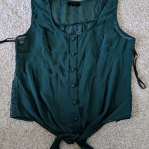 SHEER GREEN BLOUSE